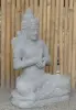 Product image 5 of the product “Seated Dewi Sri, position chakra turning the wheel, 79 cm high riverstone grey, modell with sativa ”
